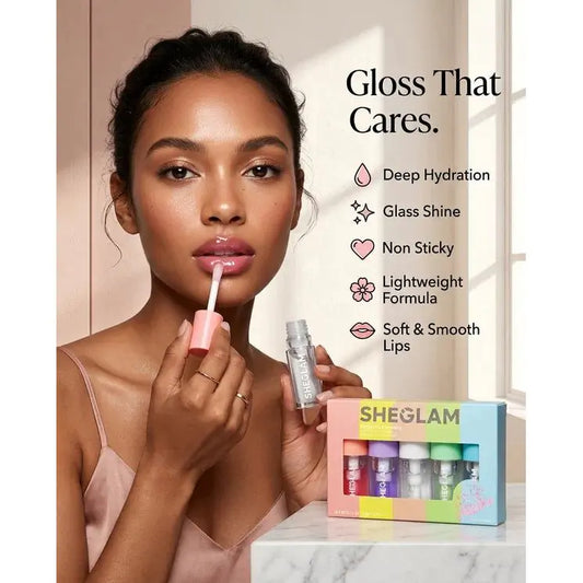 SHEGLAM Jelly Wow Hydrating Lip Oil Set – Glossy & Nourishing Lip Care