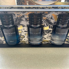 Dior Sauvage Men's Fragrance Gift Set - 3 x 30ml Travel Sprays