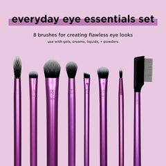 Real Techniques Everyday Eye Essentials – 8-Piece Makeup Brush Set