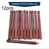 Flormar Matte Color Lipstick Pencil Set – 12 Piece Full Collection