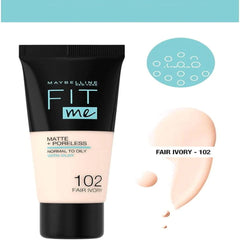 Maybelline Fit Me Foundation: Pore-Blurring Matte Finish (New 16H Formula)