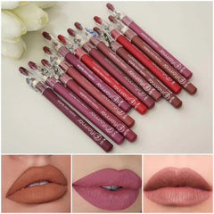 Flormar Matte Color Lipstick Pencil Set – 12 Piece Full Collection