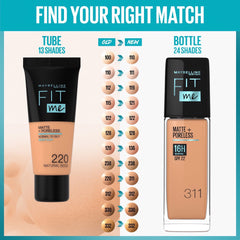 Maybelline Fit Me Foundation: Pore-Blurring Matte Finish (New 16H Formula)