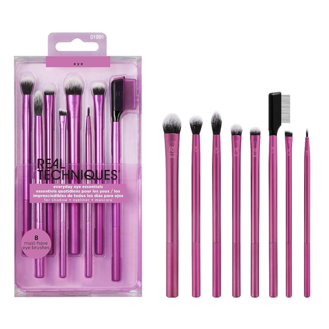 Real Techniques Everyday Eye Essentials – 8-Piece Makeup Brush Set